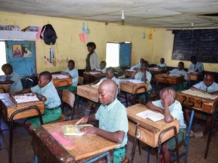 Students in a classroom at Boys Town Africa