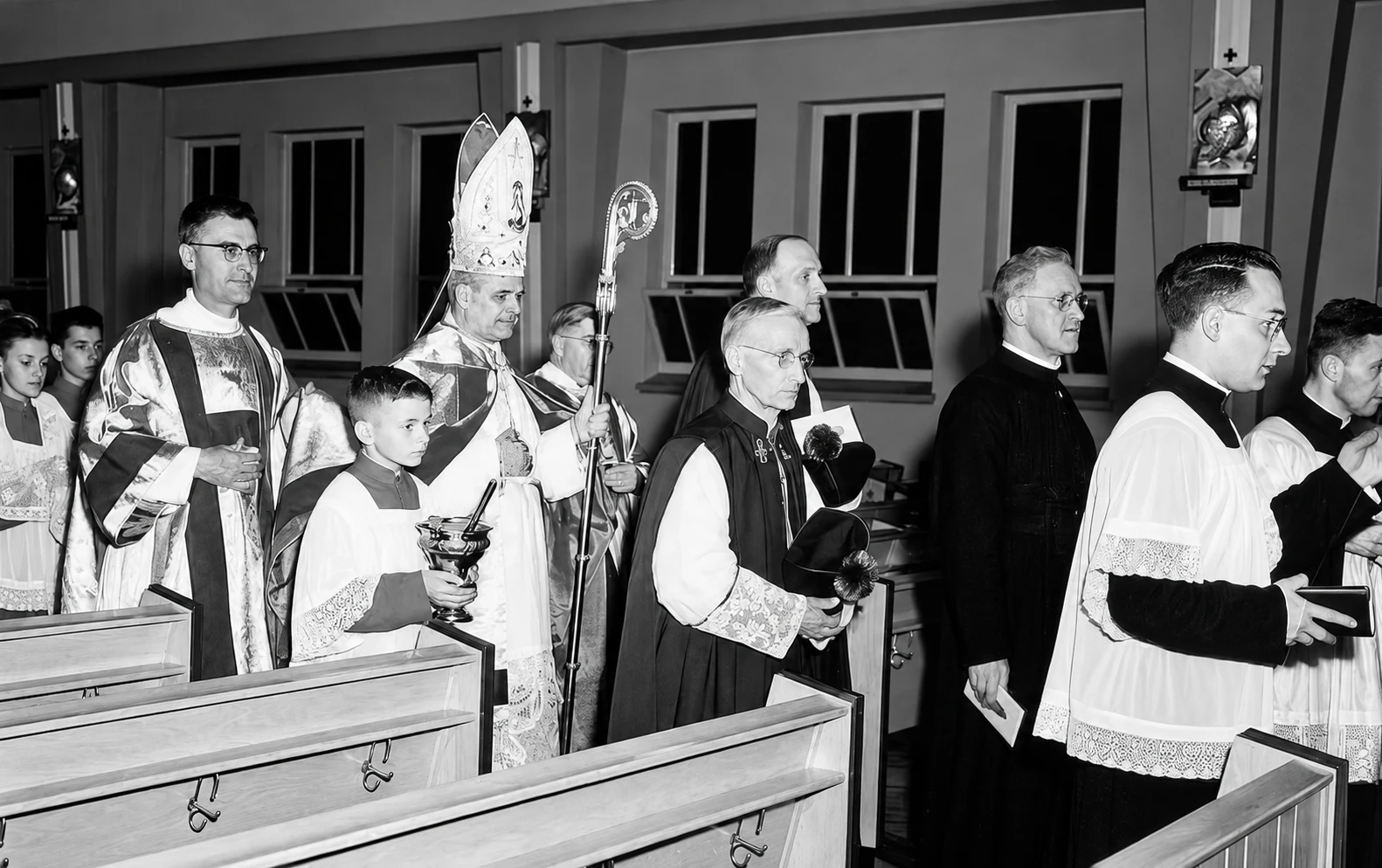 Benedizione del collegio nel 1954