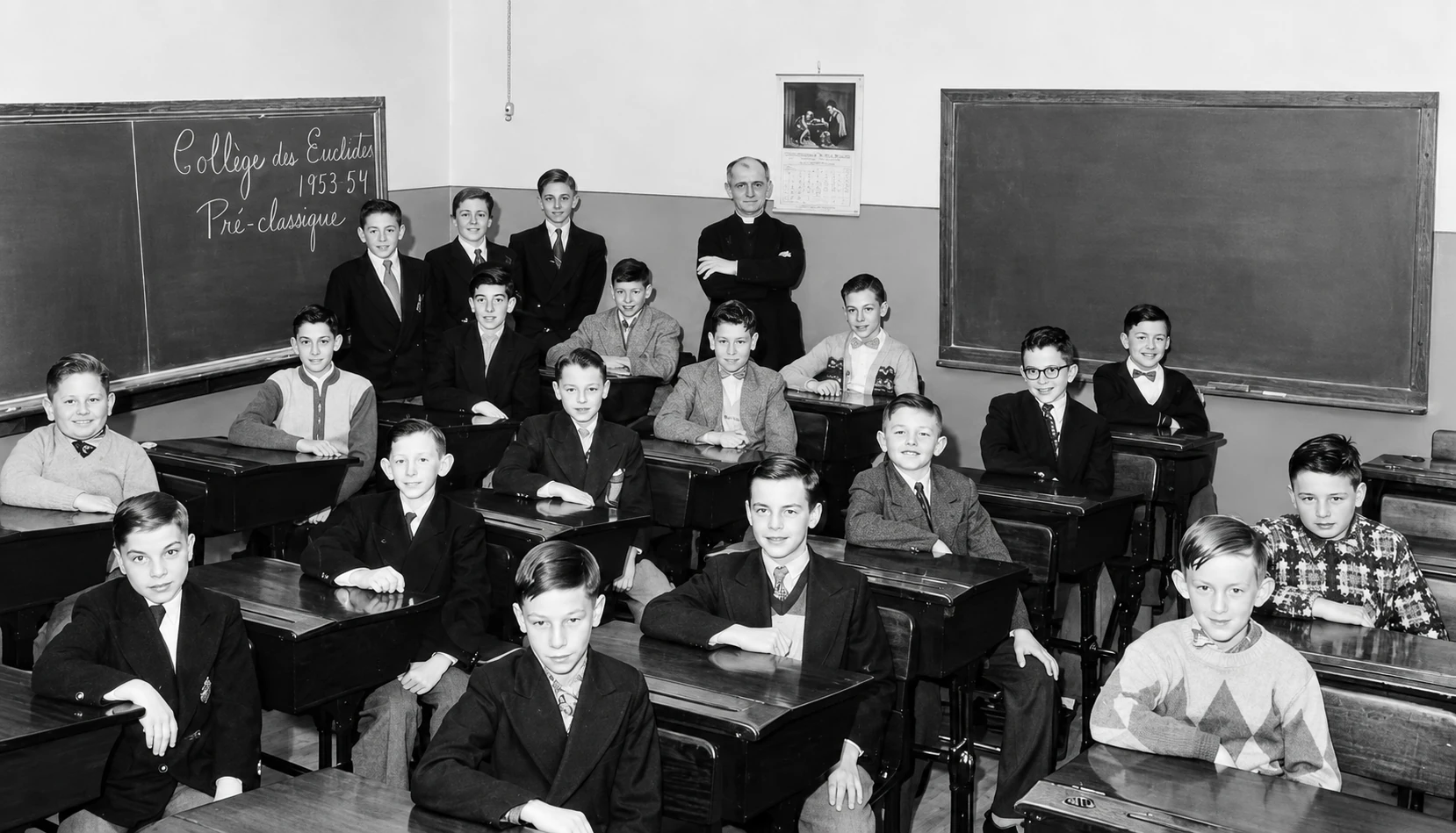 Gruppo di studenti nel 1955
