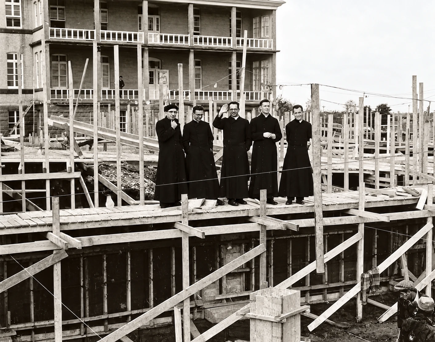 Ampliamento del collegio nel 1955
