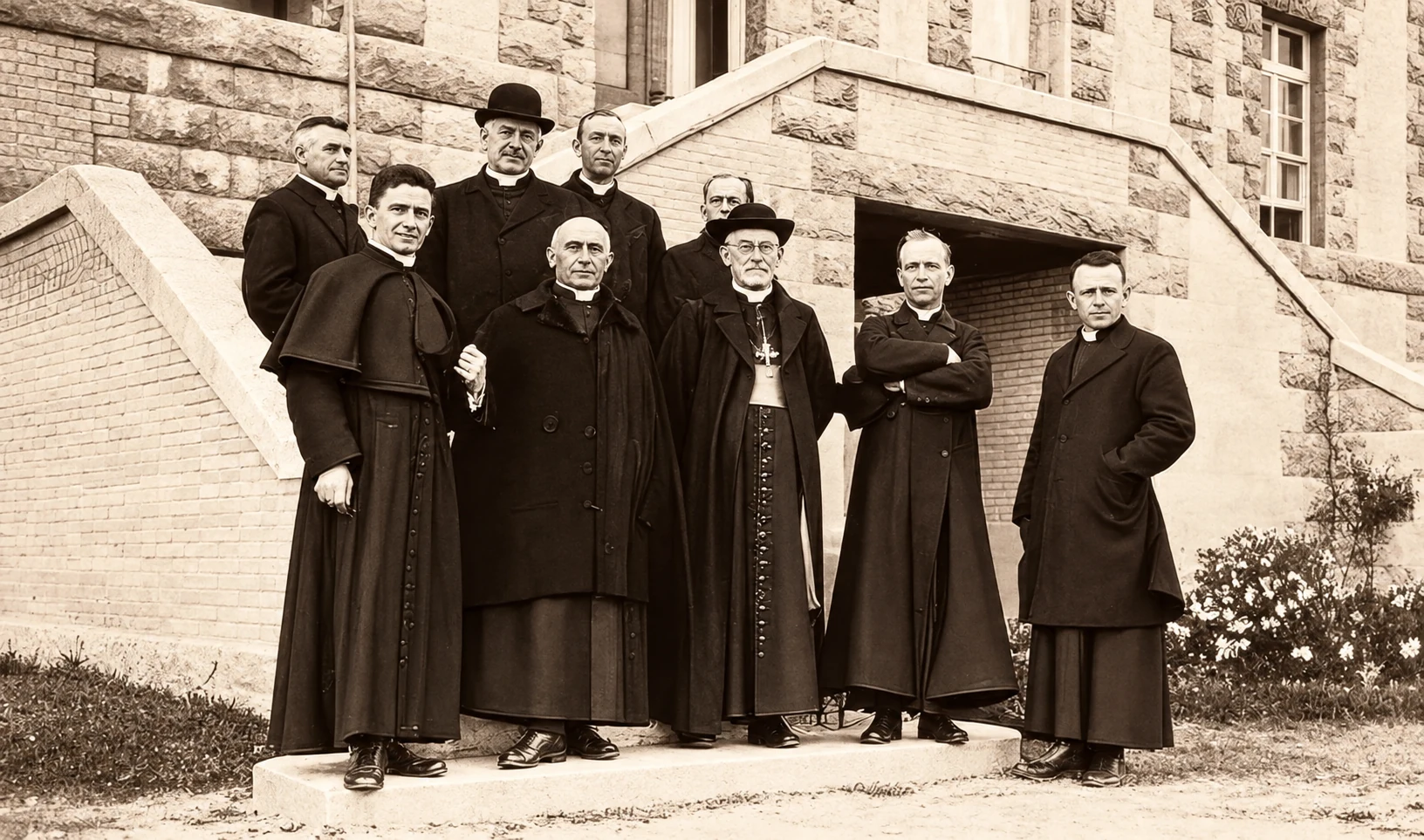 I padri con mons. Leventoux nel 1924