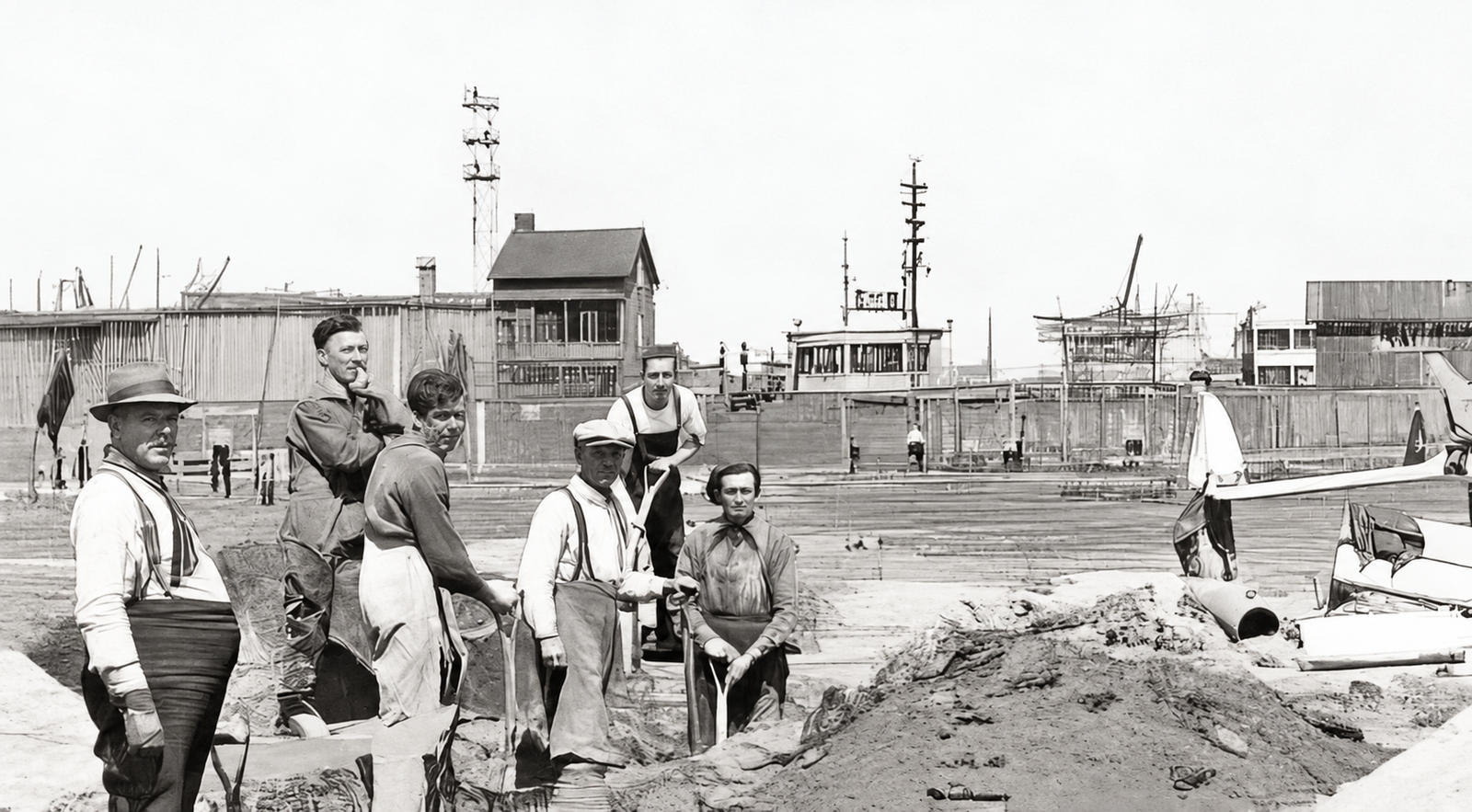 Construction de la piste en 1946