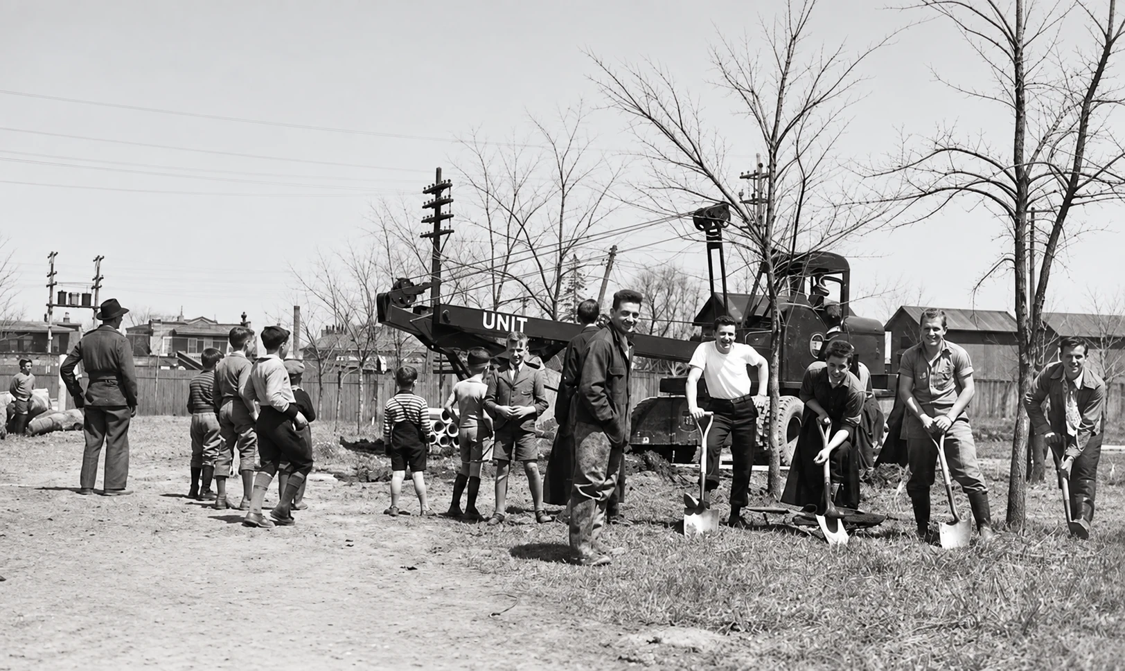 Costruzione della pista nel 1946