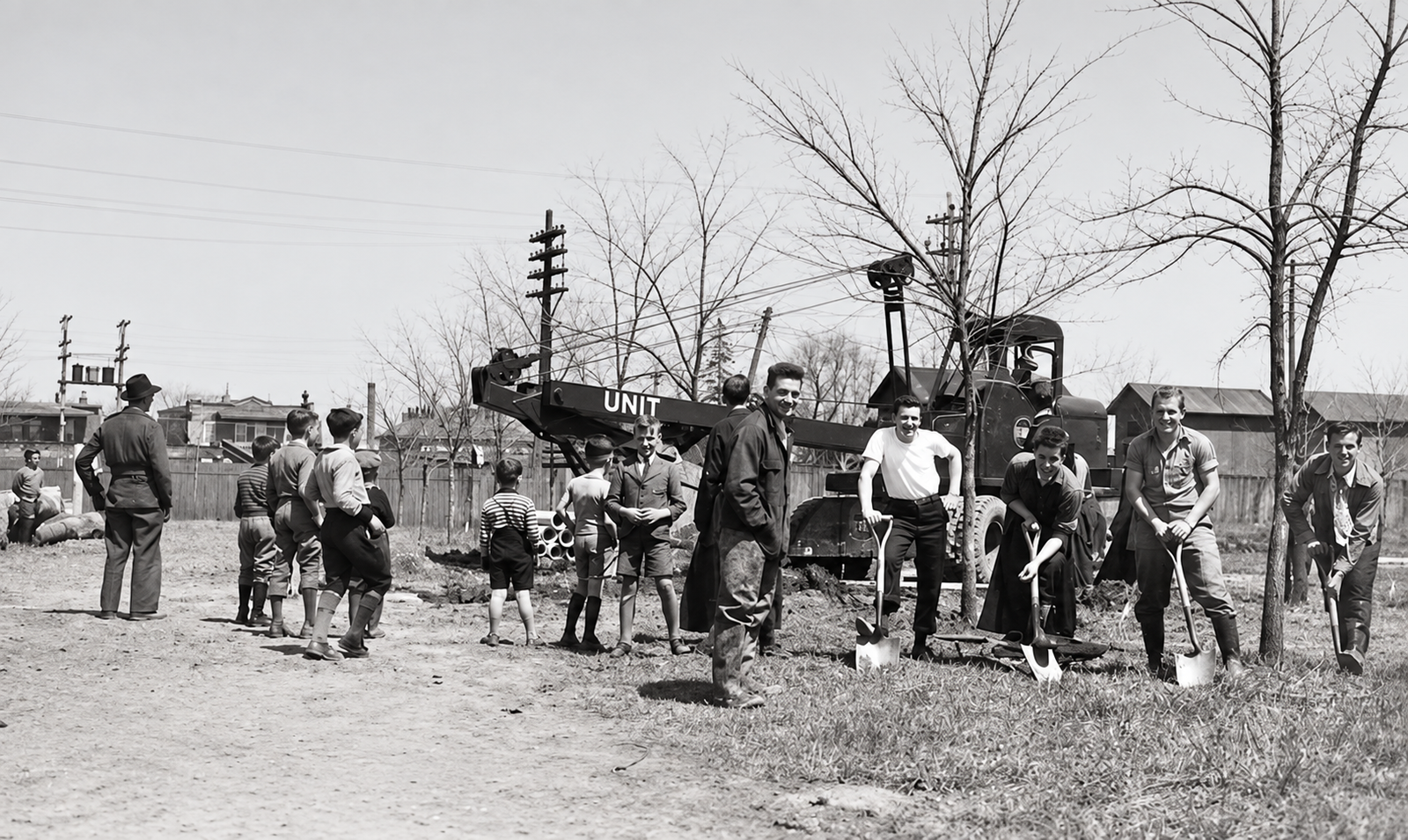 Construction de la piste en 1946