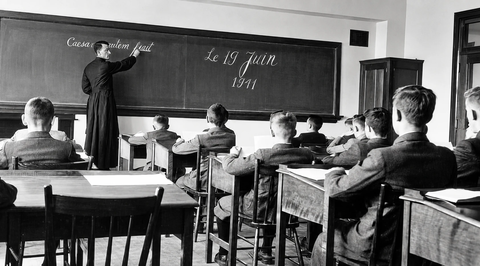 Aula del padre Gédéon nel 1941