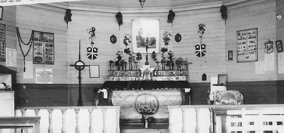 Interior of the chapel and altar associated with Father Labrosse