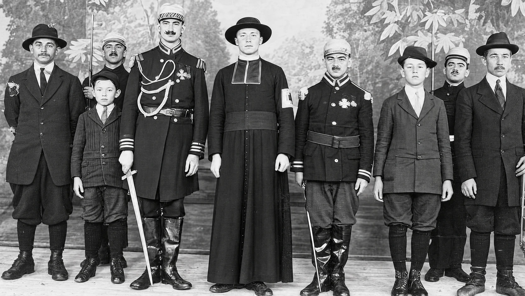 Spettacolo «Les piastres rouges» nel 1916