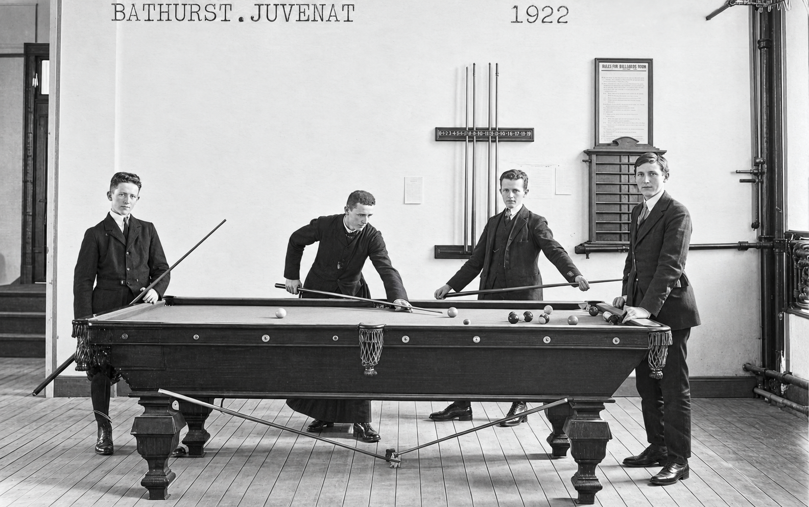 Partie de billard en 1922