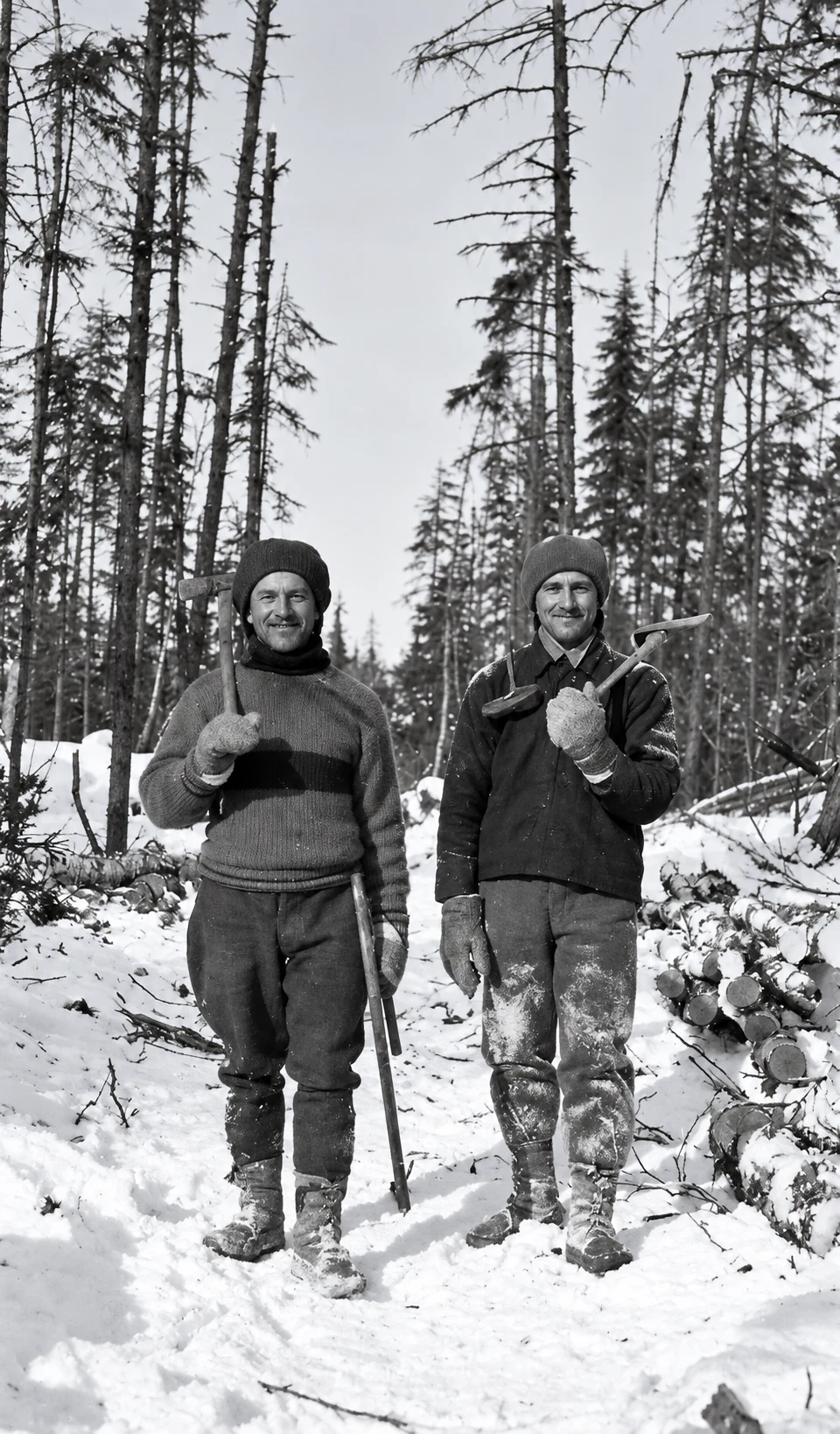 Archival photograph of the North Shore logging camps, image 7
