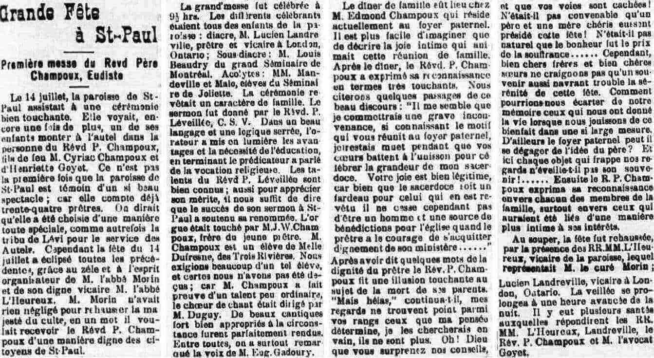 Document relating to Modeste Champoux · 4