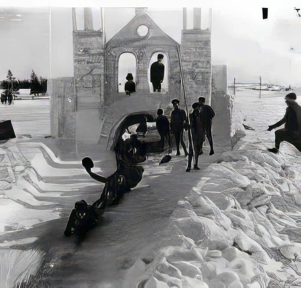 Giochi sulla neve e discese in slitta