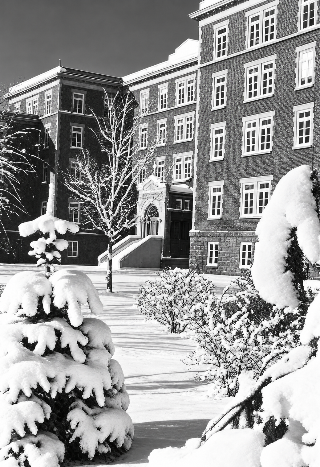 Extérieur sud en hiver